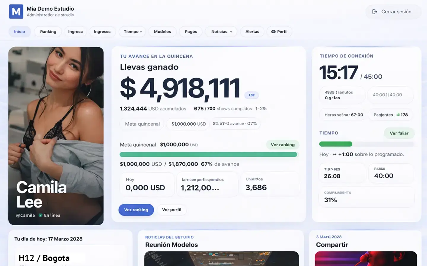 vista general de la plataforma